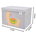 CLCROBD Foldable Large Kids Toy Chest with Flip-Top Lid, Collapsible Fabric Animal Toy Storage Organizer/Bin/Box/Basket/Trunk for Toddler, Children and Baby Nursery (Llama) - color: Llama