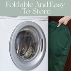 Up Laundry Hamper - Collapsible Mesh up Laundry Basket, 3 Compartments Collapsible Mesh Laundry Baskets Clothes Foldable Tote with Handle for Bathroom, College Dorm, Travel (Green)