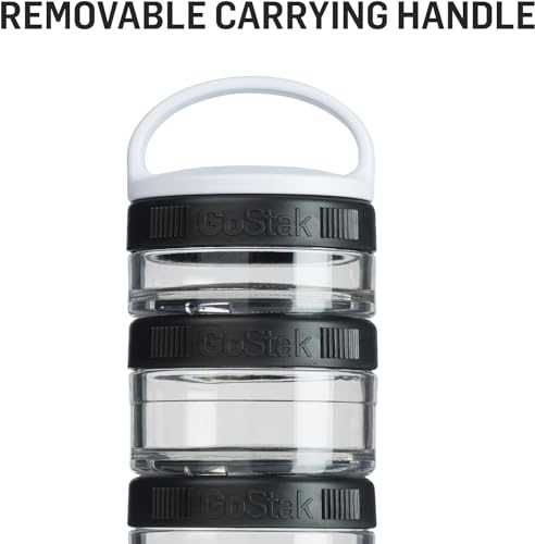 BlenderBottle GoStak Twist n' Lock Storage Jars, Starter Pak, White (Pack of 48) - color: White, size: Starter Pack (Pack of 48)