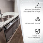 2 Set 19 Inch Stainless Steel Sink Drawer Tip Out Tray Kit Include Tip-Out Sink Trays and Hinges Large Pull Out Storage Organizer for Kitchen Bathroom Base Cabinets - size: 19 Inch
