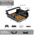 YaGee Under Desk Shelf, 2 Pack, Self-Adhesive Device Storage, Great Desktop Organizer Drawer for Work Stations, Stand Up Desks, Gaming Battlestations with Cable Management Raceway