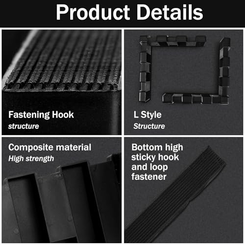 4 Pack Car Trunk Organizer Blocks for Back of SUV Multipurpose Car Storage Organizer Blocks Trunk Divider Available to Wool Carpet for Truck SUV Van Cargo