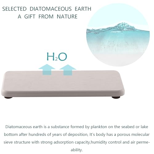 NiuYichee 2 Pcs Water Absorbing Stone Trays, Kitchen/Bathroom Sink Soap Dish, Diatomite Tray Used for Hand Soap & Cosmetic Bottles in The Modern Home, 3.5" W x 7.1" L, White - color: White, size: 7.1" x 3.54"