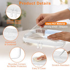3PCS Clear Hard Shell Zipper Case,Toy Organizers and Storage Box,Clear Toiletry Cosmetic Case,Travel Makeup Bags,Diaper Bag Organizer,Pencil Case,Medium Stackable Portable Zipper Pouches 9.85*7.9*2 IN - size: M