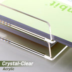 SANRUI Stackable Paper Tray,Acrylic File Organizer,Paper Tray Organizer for Desk,Clear Office Desk Organization for Office, Home or School，2 Tier - style: Enlarged File Trays 2 Tier