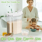Viretec Rice Storage Container, 10 to 20lb Dry Food Airtight Dispenser, Pet Dog Cat Food Canister, BPA Free Clear Plastic Kitchen and Pantry Organization Bin for Oatmeal, Cereal, Pasta, Flour White - color: 10L/White