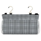 Bedside Caddy Hanging Bunk Bed Caddy Bed Organizer Hanging Pocket with 2 Hooks Bedside Storage Organizer Pocket Bag Holder Grey Plaid - color: Grey Plaid
