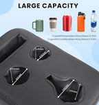 Sinvanho Car Cup Holder, Back Seat Cup Holder for Car, PU Leather Couch Sofa Bed Cup Holder Expander Tray, Boat Tray, Organizer for Trucks, Minivans, SUVs, RVs, Vehicles, Holds Drinks, Remote, Snacks - color: Standard Version