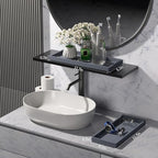BBK Bathroom Trays 2 Pack (Large, Gray) - Silicone, Rectangular, Dishwasher Safe - Organize Toiletries & Grooming Products - color: Gray (2-pack Large)