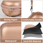 Portable 2 in 1 Contact Lens Case and Glasses Case, Traveling Contact Cases Bag Box Holder with Soak Storage Kit Included Built-in Mirror, Tweezer, Contact Lens Solution Bottle and Hand Strap-Gold - color: Gold