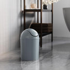 Umbra 1.25 Gallon Mini Waste Can with Removable Swing-Top Lid - Small Garbage Bin for Kitchen, Bathroom, Bedroom, Office - Compact Trash Can Fit Under Tables & Counters - Steel Blue - color: Steel Blue