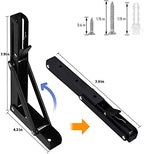 Folding Shelf Brackets - 8 Inch 8 Packs Heavy Duty Metal Collapsible Wall Mounted Bracket, Space Saving for Bench Table - size: 8 Inch- 8 Packs