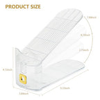 Shoe Slots Organizer,Adjustable Shoe Stackers,12 Pack Shoe Space Savers,Shoe Storage Holder for Closet,Transparent - size: 12 Pack