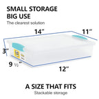 Tribello Plastic Storage Containers With Lids For Organizing, 6 Quarts - (Large - 14 x 11 x 3) - size: (Large - 14 x 11 x 3)