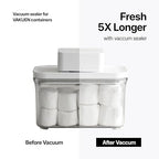 VAKUEN Premium Airtight Food Storage Containers, Mini 9P/SET include Vacuum Sealer, Smart One-Click Seal Lid, No Hinges, 100% Leak Proof, BPA-FREE, Dishwasher, Freezer & Microwave Safe