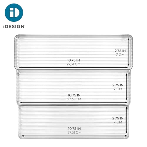 iDesign 3-Tier Spice Rack Organizer for Cabinets, Pantry or Countertop, Set of 2, Clear, Made in USA - style: Pack of 2