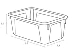 Storex Small Cubby Bin, 12.2 x 7.8 x 5.1 Inches, Clear, 5-Pack (62464U05C) - color: Clear, style: Bin Only