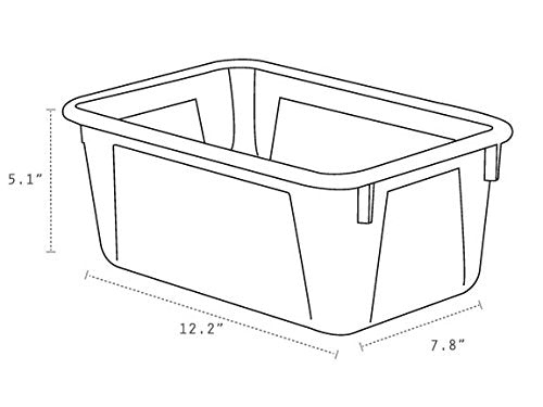 Storex Small Cubby Bin, 12.2 x 7.8 x 5.1 Inches, Clear, 5-Pack (62464U05C) - color: Clear, style: Bin Only