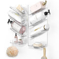 AITEE Acrylic Bathroom Organizer Caddy, Clear Shampoo Holder Wall Mounted, Shower Organizer with Suction Cup, No Drilling and Rustproof, Sturdy and Durable - Combination Shelf - style: Combination Shelf