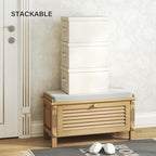 Extra large Fabric Storage Bins with Lids 22.8*15.8*15 in, 2-Pack Storage Baskets for Closet, Large Linen Organizers and Storage Bins for Bedroom, Collapsible Baskets and Bins with Handles, Off White - size: XXXL