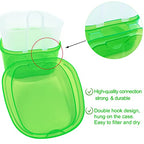 Keedolla Denture Cups for Soaking Dentures, Denture Cleaning Case Retainer Container Mouth Guard Bath Box Holder Case with Brush for Night Guard, Gum Shields and Dental Appliances - color: Green