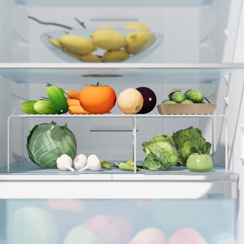 Expandable Storage Shelf, Pantry Organizers and Storage, Adjustable Rustproof Metal Wire Spice Rack, Space Saver Kitchen Storage Shelves for Pan, Pot, Countertop, Drawer, Fridge, Set of 6, White - size: 6Pack-White-13.5-23 x 10 inch