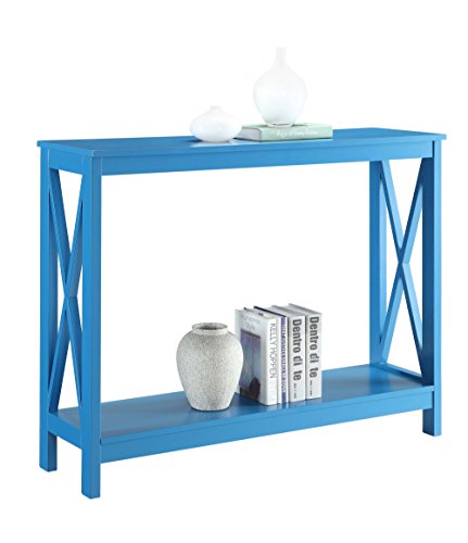 Convenience Concepts Oxford Console Table 39.5" - Sofa Table with Storage Shelf, Transitional Entryway Hall Table for Living Room and Bedroom, Display Foyer Table, Teal Blue - color: Blue