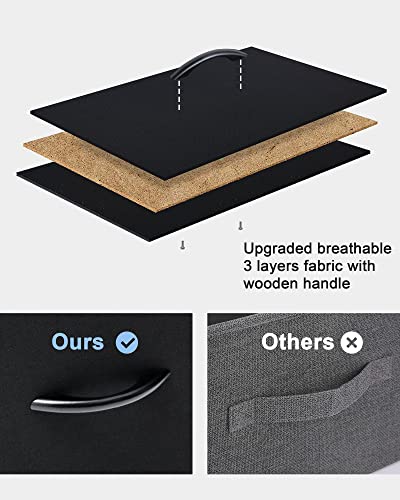Crestlive Products Vertical Dresser Storage Tower - Sturdy Steel Frame, Wood Top, Easy Pull Fabric Bins - Organizer Unit for Bedroom, Entryway, Closets - 6 Drawers (Black) - color: Black, style: 6 Drawers