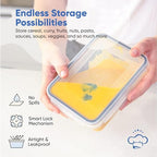 Chef's Path 28 Piece Airtight Food Storage Containers with Easy Snap Lids, 14 Containers and Lids, Stackable Kitchen and Pantry Canisters for Coffee, Meal Prep and Food Storage -Transparent - color: Pack of 14