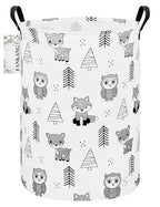 FANKANG Storage Basket, Nursery Hamper Canvas Laundry Basket Foldable with Waterproof PE Coating Large Storage Baskets for Kids Boys and Girls, Office, Bedroom, Clothes,Toys(Animal) - color: Animal
