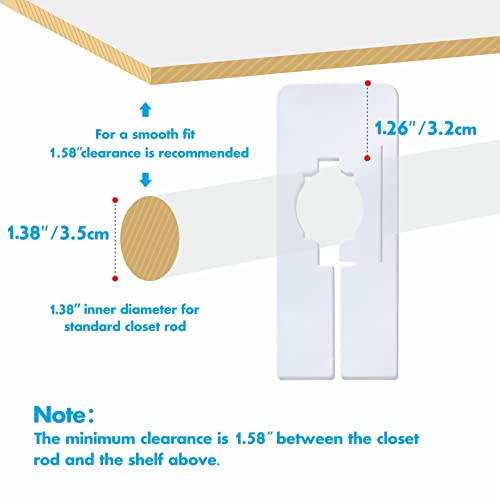 8 PCS Closet Rack Dividers, Wardrobe partition Board White Rectangular Clothing Hanger Dividers with a Bonus Marker, Writable & Reusable for Sorting Clothes Size, Color - color: White, size: 8 Pcs
