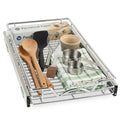 HOLDN’ STORAGE Pull Out Cabinet Organizer, Heavy Duty Caddy w/Lifetime Limited Warranty - 8”W x 21”D - Requires At Least 9-1/4” Cabinet Opening, Steel Metal Cabinet Drawers Slide Out, Chrome - size: 8"W x 21"D