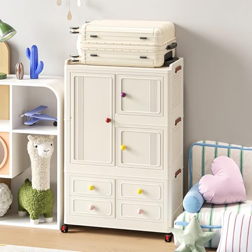 Stackable Storage Bins with 4 Drawers, 314QT Foldable Storage Cabinet with Wheels & Lids, Large Capacity Closet Organizers and Storage for Home, Apartment, Dorm, Closet - Easy No-Tool Assembly - size: Style A