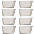Gawerk Clear Acrylic Single Pocket, Plastic Hanging Wall Mount File Holder for Office Home (Gray, 8 Pack) - color: Gray, size: 8 Pack