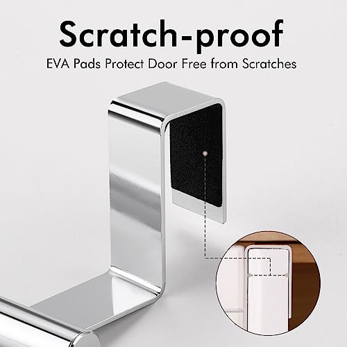 KES Over The Cabinet Door Towel Rack, Kitchen Towel Rack Over Cabinet Towel Bar Towel Holder SUS304 Stainless Steel 2 Pack Polished Steel, KTH200S26-P2 - color: Polished Steel
