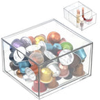 Clear Drawer, Arclic Box, Makeup Organizer Container, 6,5" Storage Drawer for Bathroom Dresser Vainty, Tissue Dryer Sheet Holder Disposable Face Towels Organizer, Light Gray - style: 1 Drawer