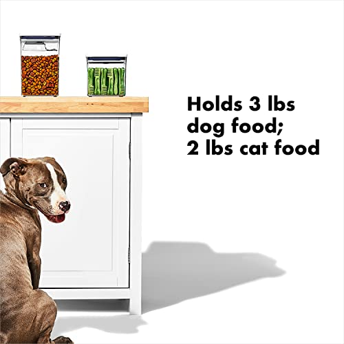 OXO Good Grips Pet POP Container – 2.8 Qt/2.6 L |Ideal for up to 3lbs of Dog Food or 2lbs of Cat Food | Airtight Dog and Cat Food Storage Container | BPA Free - size: Pet POP 2.8 Qt