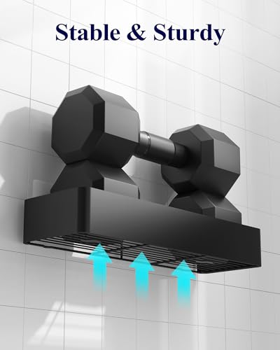 Kitsure Shower Caddy - 2 Pack Adhesive Shower Organizer, Rustproof Metal Shelves, No-Drill Bathroom Organizers and Storage, Black, XX-Large - color: Black, size: XX-Large