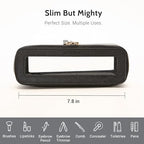 Aveniee Clear Makeup Brush Bag,Slim Cosmetic Brush Holder,Small Toiletry Bag Mini Travel Case for Women,Thin Make up Bags with Dual Zipper,Cute Travel Essentials Organizer,Black - color: Black, style: Slim Elegance