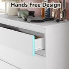 Furniouse Modern 5 Large Storage Drawers Dresser for Clothes Organizer, White Modern Chest of Drawers for Closet, 27.6" Long Drawer Organizer Cabinet for Bedroom, Living Room, Entryway, Hallway - size: 15"D x 27.6"W x 41.4"H (5 Drawers)