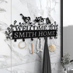 Personalized Key Holder for Wall - Custom Name Metal Wall Key Hanger - Welcome to My Home - Key Rack Holder Wall Mount for Living Room Bedroom Doorway Hallway, Unique Housewarming Gift - color: 06 Bird
