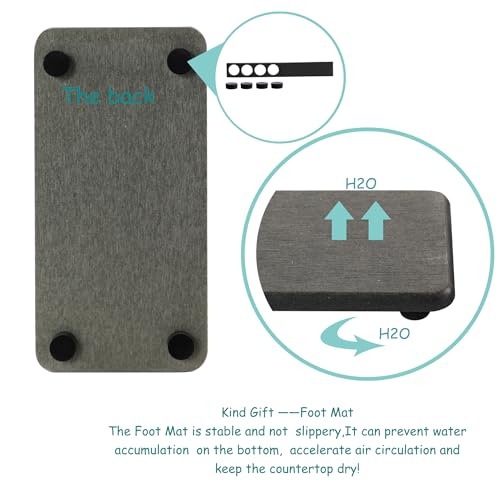 NiuYichee 2 Pcs Water Absorbing Stone Trays, Kitchen/Bathroom Sink Soap Dish, Diatomite Tray Used for Hand Soap & Cosmetic Bottles in The Modern Home, 3.15" W x 6.3" L, Dark Gray - color: Dark Gray, size: 6.3" x 3.15"