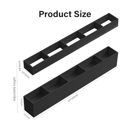 Straw Holder for Cabinet Door, Reusable Tumbler Straw Organizer Storage Container Mount for Kitchen Counter Cupboard Door (Black, 9.5inch) - color: Black, size: 9.5inch