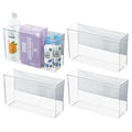 InterDesign iDesign Magnetic Large Clear Plastic Organizer Bins for Laundry Room Storage - 4-Pack - size: Large, style: Pack of 4