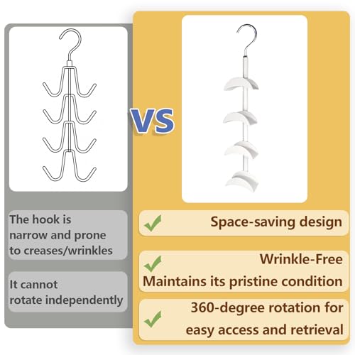 Purse Hanger Organizer for Closet 2Pack, Hanging Bag Holder, with 4 Hooks, Hanging Organizer for Handbag Keeping Purses, Storage Hook Backpack Rack Space Saving Hanger - size: 2 pack