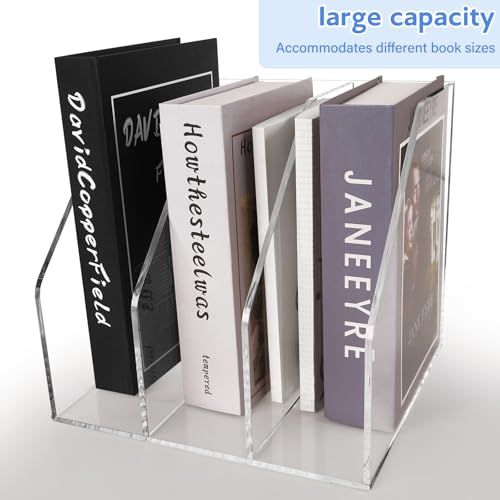 Acrylic Paper Tray Stackable Letter Organizers, Clear Paper Desk Organizer, 3-Tier, Desk A4 File Holder for Office Document Desktop File - style: Vertical-1Pack