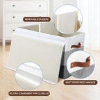 Mayniu Toy Box Storage Chest with Divider, Large Sturdy Toy Bin Organizer Basket with Lid for Kids, Boys, Girls, Nursery, Living Room, Bedroom, Playroom, Closet, 25"x13" x16"(Gradient Grey) - color: Large Gradient Grey