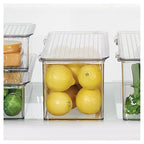 iDesign Plastic Stackable Hinged-Lid Storage Box for Kitchen, Bathroom, or Office - Set of 6 - Clear - style: Pack of 6