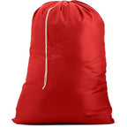 Nylon Laundry Bag - Locking Drawstring Closure and Machine Washable. These Bags will Fit a Laundry Basket or Hamper and Strong Enough to Carry up to Three Loads of Clothes. (Red) - color: Red, size: 22" x 32"