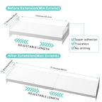 Expandable Closet Tension Shelves Organizers, Heavy-Duty Metal Tension Shelf, Adjustable Locker Shelf Cabinet for Closets Wardrobe Pantry Cupboard Kitchen Laundry - size: 1Pack/Normal, Large, W11.8" x L(17 "~ 31.5")